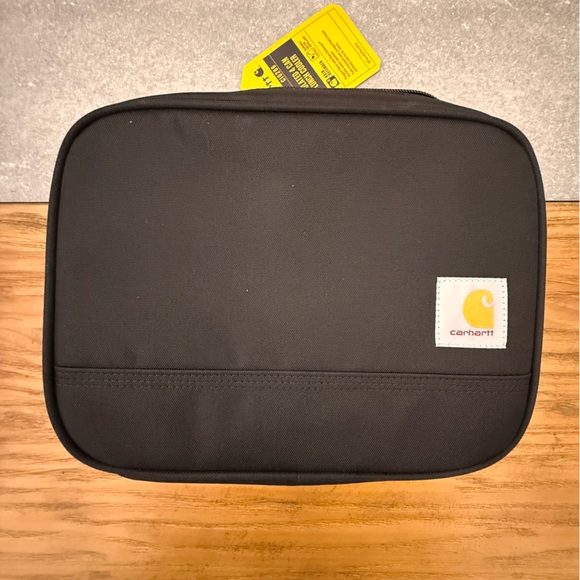 Carhartt Insulated 4 Can Lunch Cooler Rain Defender Bag Black NWT - Picture 3 of 12